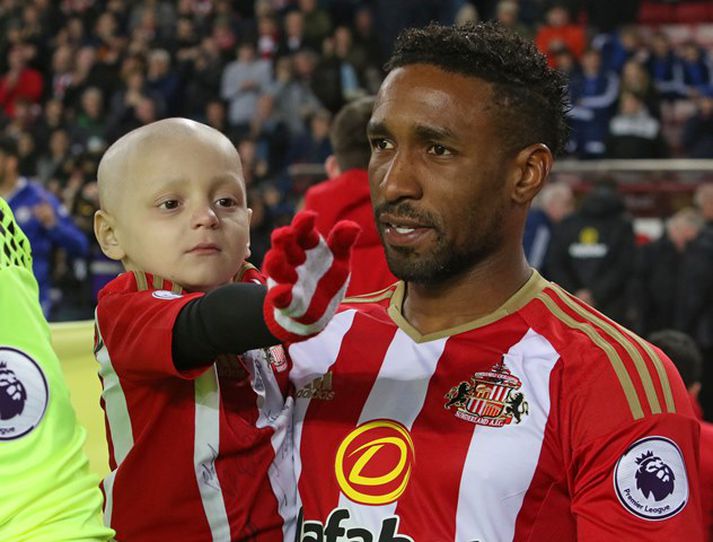 Bradley Lowery og Jermain Defoe voru miklir vinir.