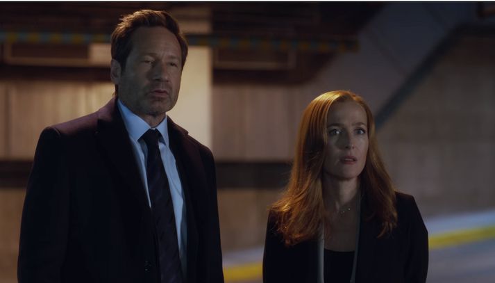 David Duchovny og Gillian Anderson í hlutverkum Fox Mulder og Dana Scully.