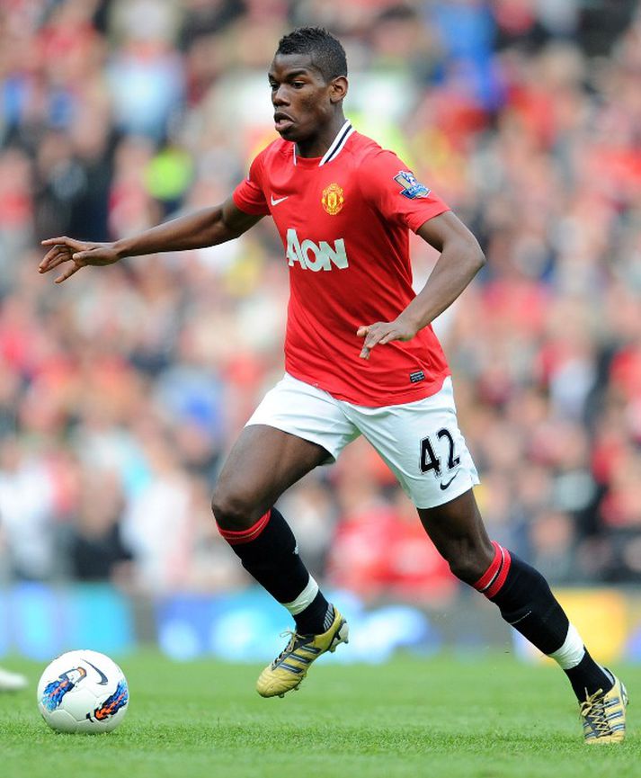 Pogba í einum af fáum leikjum sínum með aðalliði United.
