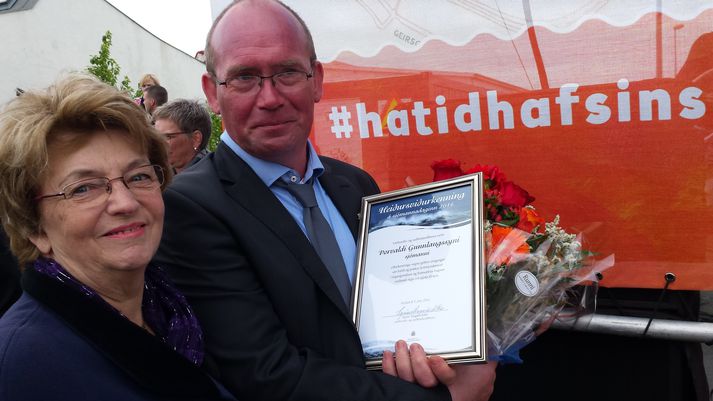 Hér má sjá Sigrúnu og Þorvald í dag.