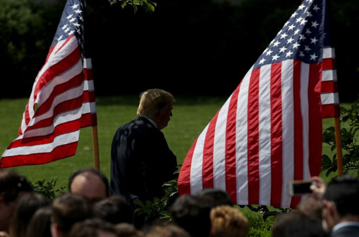 Bandaríkjastjórn Trump forseta treysti sér ekki til að styðja alþjóðlegt átak gegn öfgahyggju á netinu.