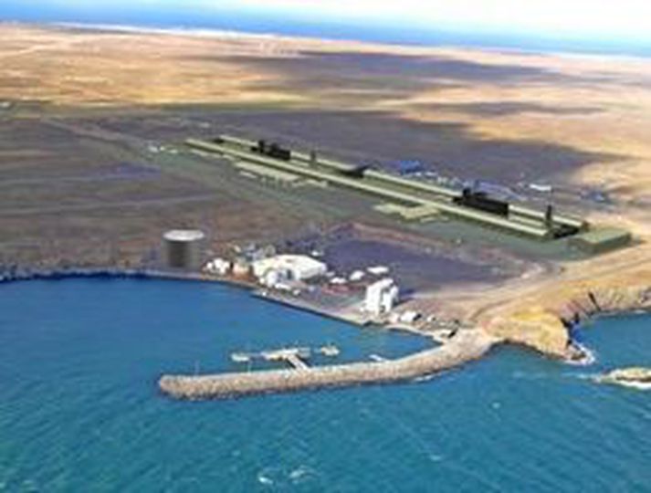 Svona mun fyrirhugað álver í Helguvík líta út.