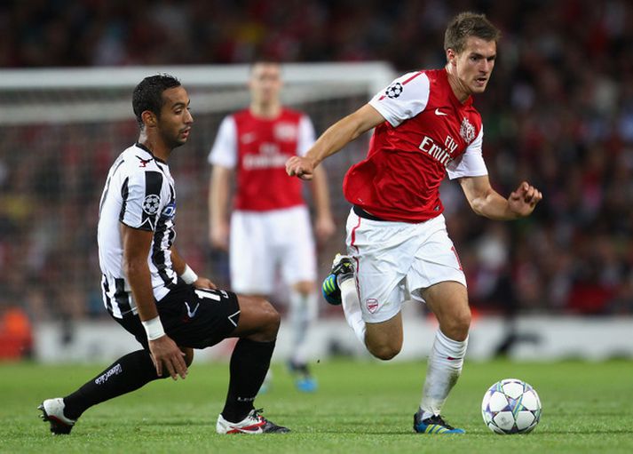 Aaron Ramsey í leiknum í kvöld.