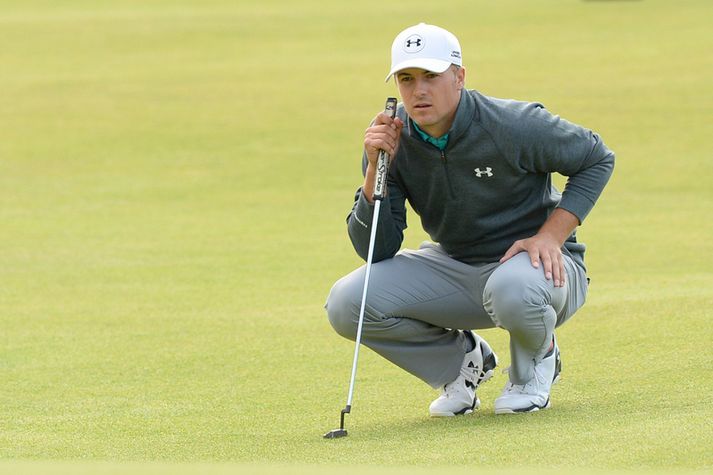 Jordan Spieth er við það að komast á spjöld sögunnar.