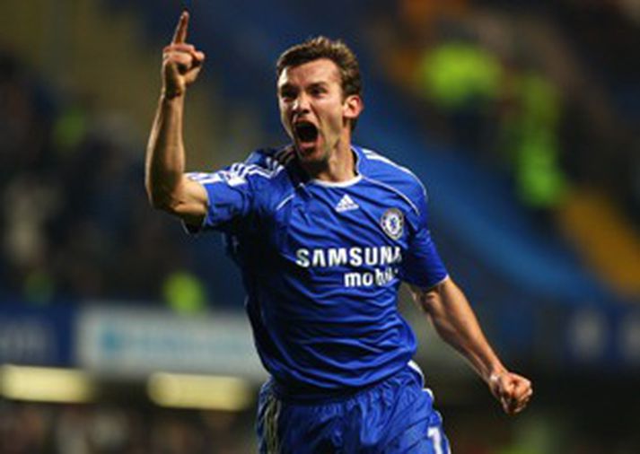 Andriy Shevchenko fagnaði eins og óður maður í kvöld