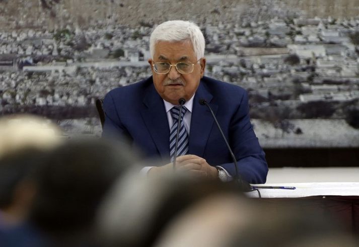 Hinn 82 ára Mahmoud Abbas hefur gegnt embætti forseta Palestínumanna frá árinu 2005.