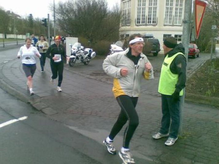 Frá hlaupinu í dag.