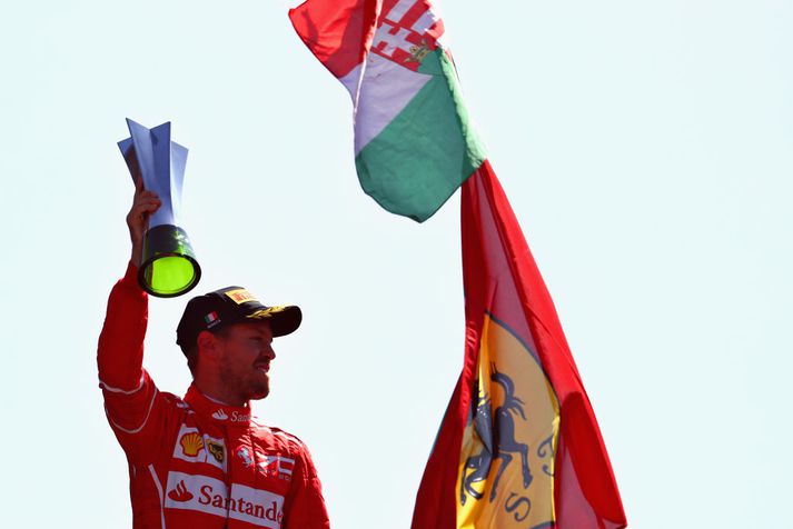 Sebastian Vettel tókst ekki ætlunarverk sitt, að verða heimsmeistari með Ferrari.