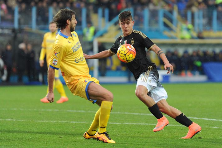 Paulo Dybala gulltryggði sigur Juventus á Frosinone.