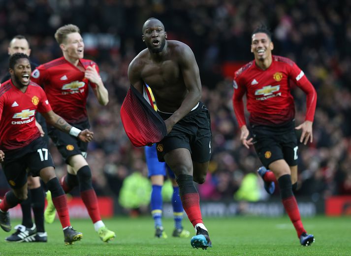 Lukaku fagnaði síðara markinu vel.