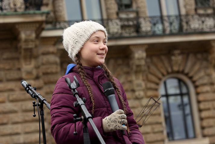 Gretu Thunberg vakti heimsathygli eftir að hún ákvað að skrópa í skólanum í þeim tilgangi að vekja athygli á ógnum loftslagsbreytinga.