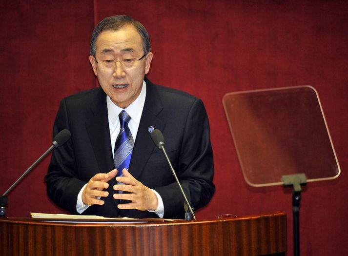 Ban Ki-moon er framkvæmdastjóri Sameinuðu þjóðanna.