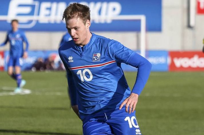Aron Elís Þrándarson var í liði Íslands í dag.