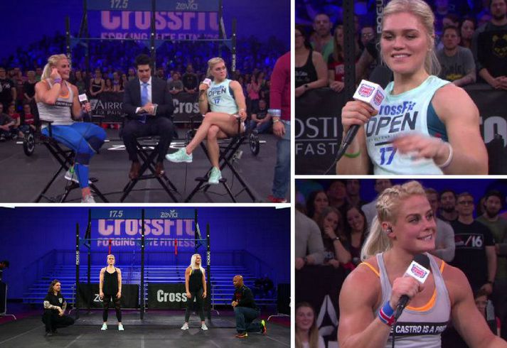 Katrín Tanja Davíðsdóttir og Ragnheiður Sara Sigmundsdóttir í viðtalinu.