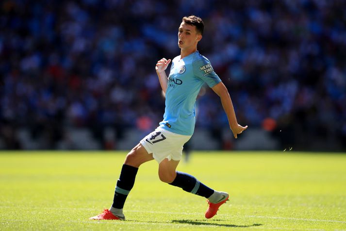 Phil Foden í leik með City.