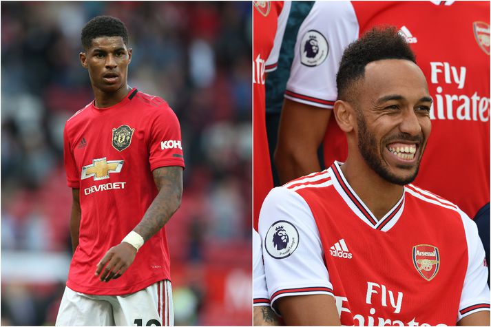 Marcus Rashford og Pierre Emerick-Aubameyang.