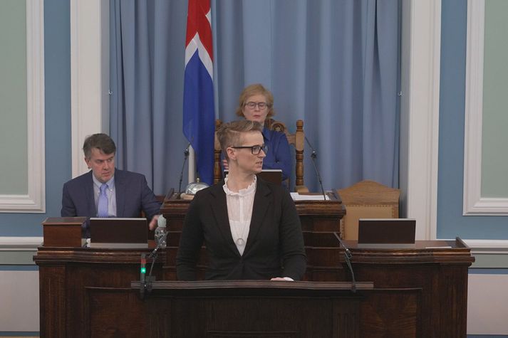 Ágústa flutti tilfinningaþrungna ræðu í þinginu í dag.