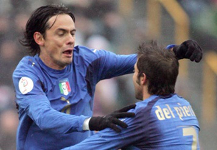 Inzaghi skoraði tvö mörk gegn Færeyjum