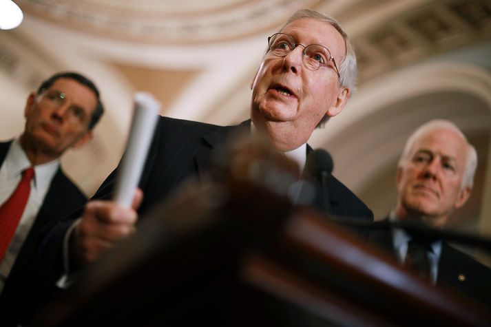 Mitch McConnell, leiðtogi meirihlutans í öldungadeild Bandaríkjaþings.