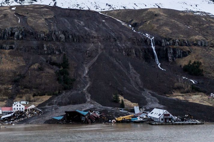 Aurskriðurnar sem féllu á Seyðisfirði ollu gríðarlegu tjóni.