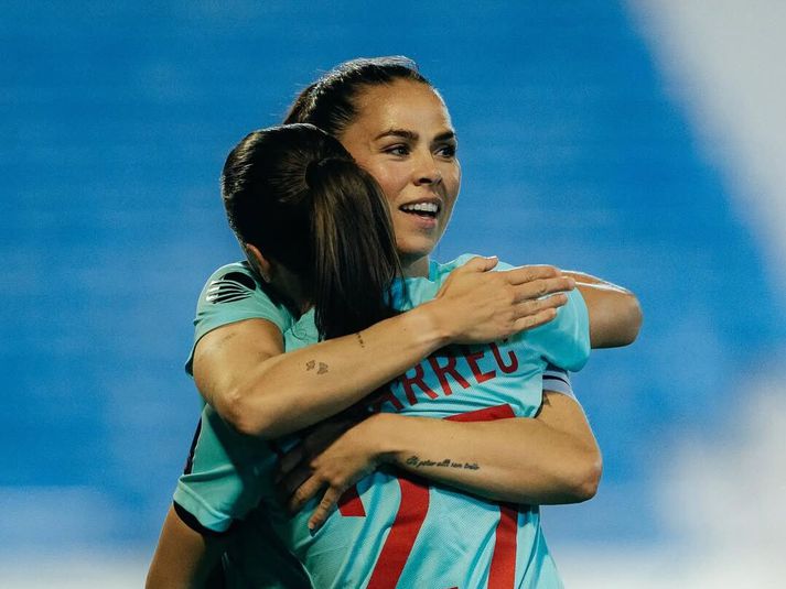 Sara Björk Gunnarsdóttir og hin franska Léa Le Garrec eru sannkallaðir lykilmenn í liði Al Qadsiah.