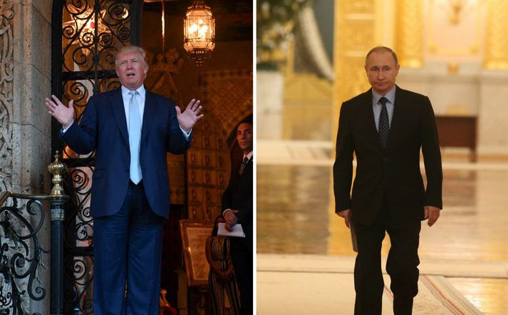 Donald Trump og Vladmir Putin.