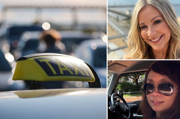 Konurnar tvær, Belinda og Karen, sögðu farir sínar langt frá því sléttar eftir leigubílaferðina.