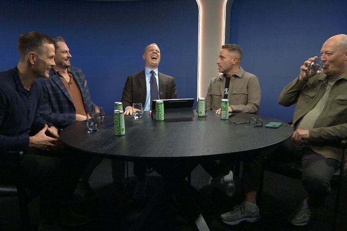 Stefán Árni Pálsson og séfræðingarnir skelltu upp úr þegar Benedikt Guðmundsson fór að tala um eldri bróðurinn.