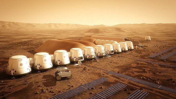 Svona mun fyrsta nýlenda mannfólksins líta út á Mars – ef allt fer að óskum hjá Mars One.