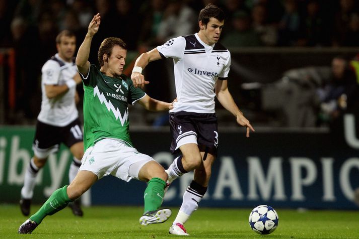 Gareth Bale í leik með Tottenham í Meistaradeild Evrópu.
