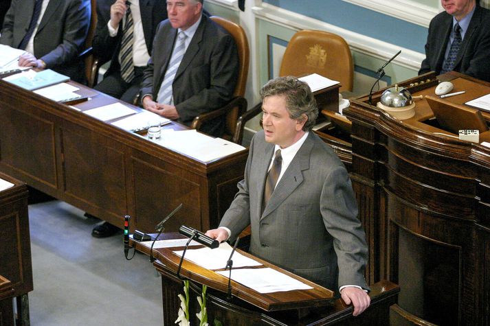 Davíð Oddsson sat á átján löggjafarþingum, ávallt sem ráðherra. Þessi mynd er tekin árið 2003.