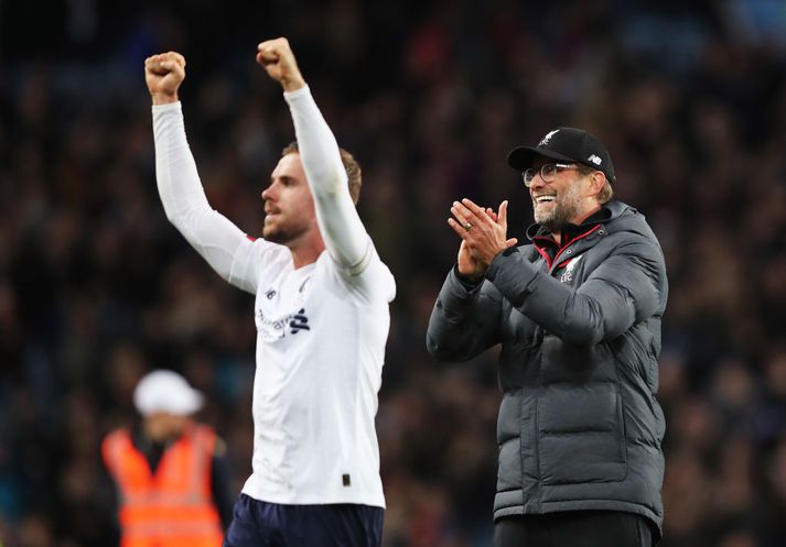 Jurgen Klopp og Jordan Henderson í leikslok