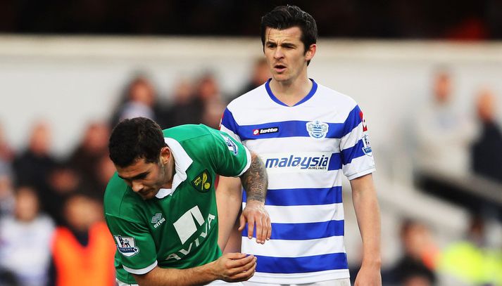 Joey Barton virtist skalla Bradley Johnson á mánudagskvöldið.