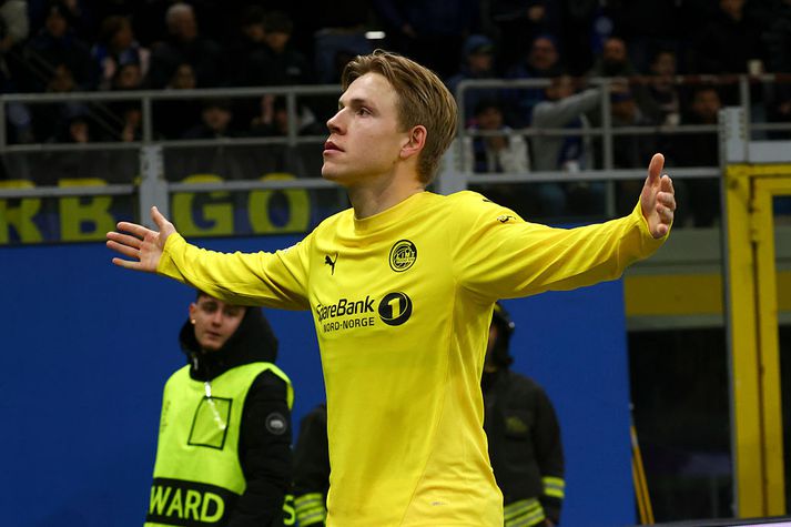 Jens Petter Hauge er fæddur og uppalinn í Bodö og núna kominn með uppeldisfélagi sínu í 16-liða úrslit Meistaradeildar Evrópu.