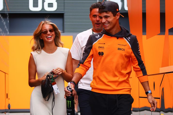 Lando Norris og Magui Corceiro eru ánægð saman og sambandið hefur greinilega mjög góð áhrif á akstur hans.