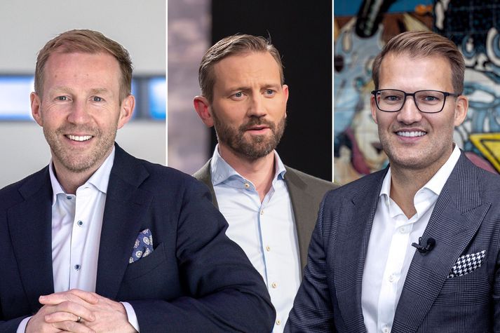 Arion banki og Alvotech hafa tekið hvetningu Einars til greinar. Benedikt Gíslason, til vinstri, er bankastjóri Arion banka og Róbert Wessman er forstjóri Alvotech.