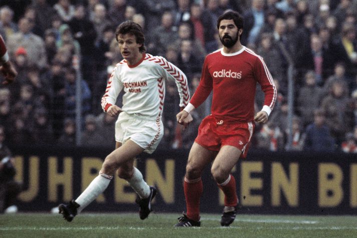 Gerd Muller í leik með FC Bayern gegn Rot Weiss Essen tímabilið 1976-77.