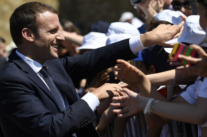 Emmanuel Macron var kjörinn forseti Frakklands í maí.
