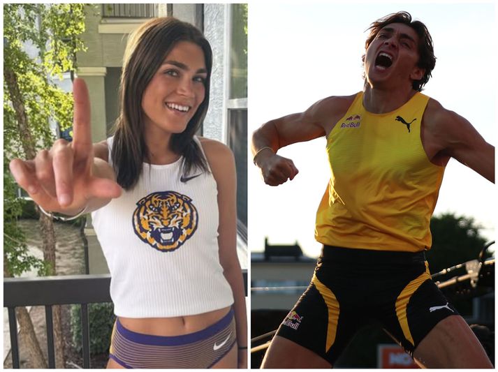 Armand „Mondo“ Duplantis er 25 ára en systir hans Johanna er þremur árum yngri