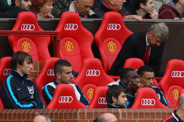 Arsene Wenger á Old Trafford.