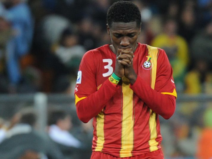 Asamoah Gyan sló í gegn á HM í Suður-Afríku í sumar.