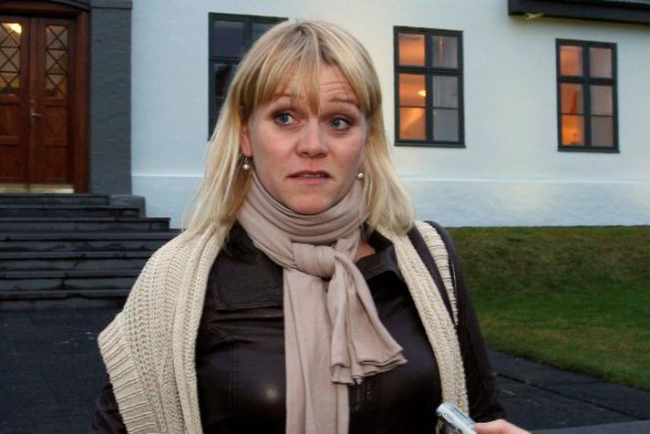 Katrín Júlíusdóttir sakar framkvæmdastjóra SA um að fara með fleipur. Mynd/ Anton.