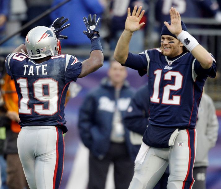 Tom Brady og félgar í Patriots eru líklegir til afreka í ár.