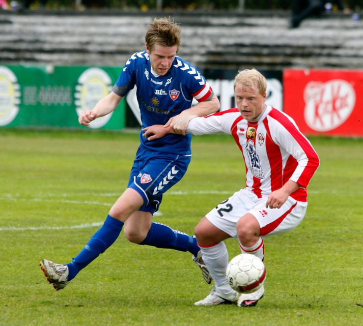 Gunnar Már Elíasson, fyrirliði BÍ/Bolungarvíkur, í leik á móti Þrótti.