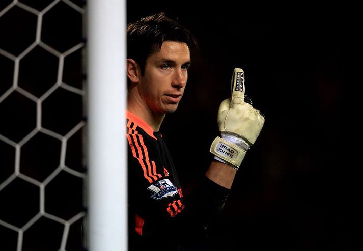 Brad Jones verður undir smásjánni í dag. 
nordic photos/getty images