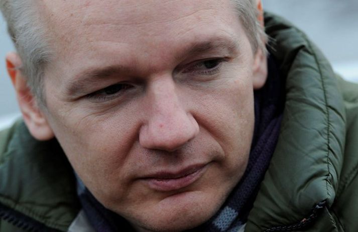 Assange var látinn laus gegn tryggingu í vikunni. Mynd/ afp.