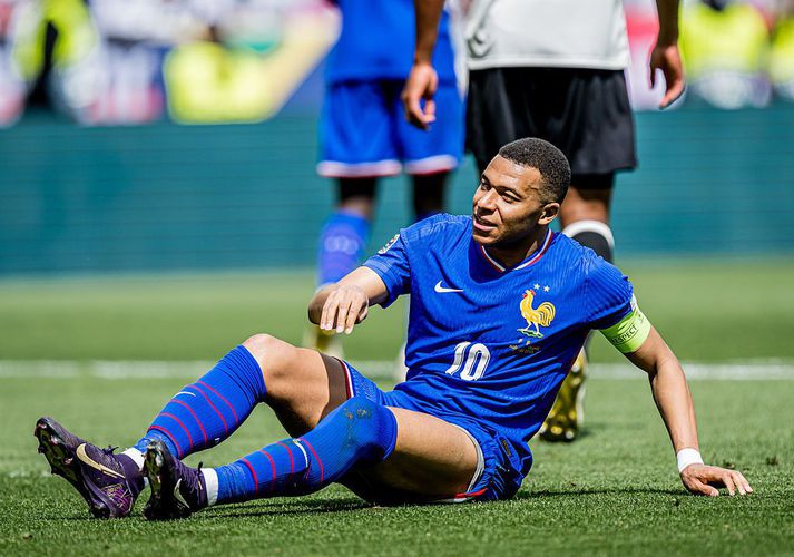Kylian Mbappé var við hestaheilsu þegar hann lék með franska landsliðinu í úrslitum Þjóðadeildarinnar fyrr í þessum mánuði.