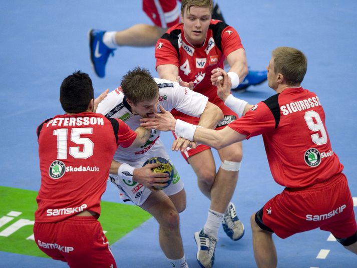 Bjarte Myrhol í leik á móti Íslandi á HM.