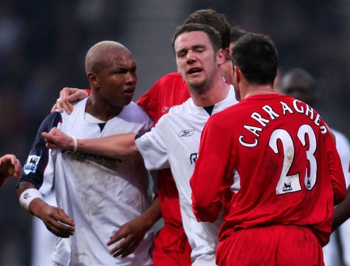 Diouf og Carragher eru ekki á jólakortalista hvors annars.