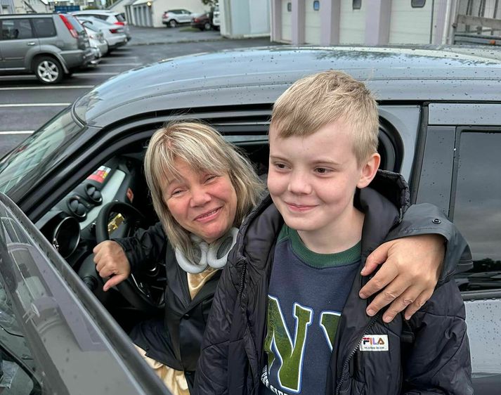 Ólafía Hrönn Jónsdóttir og sonur Evu Bjarkar Úlfarsdóttur.